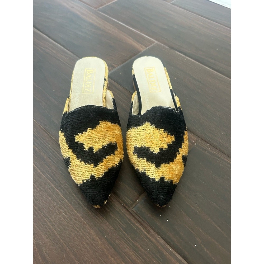 Baldiz‎ Black And Mustard Tiger print Nora slide  37 Women's